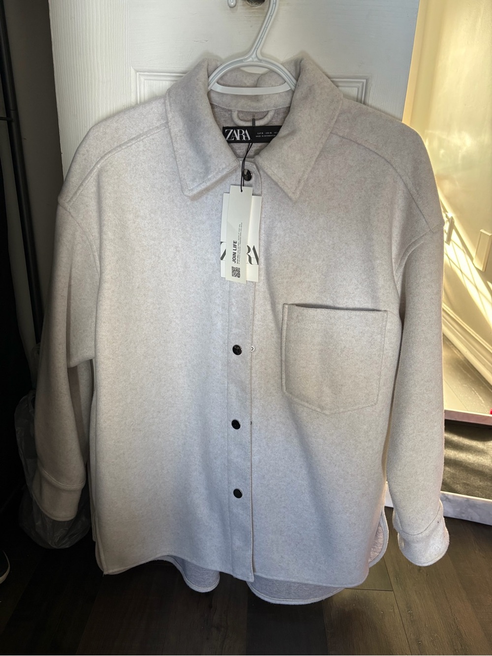 Zara Women's Button-Front Shirt Jacket